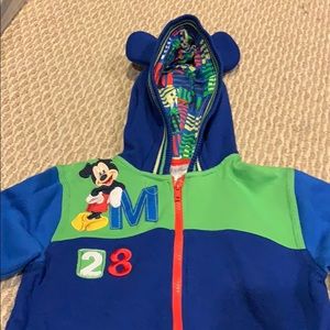 Mickey full zip sweatshirt with Mickey ear hood